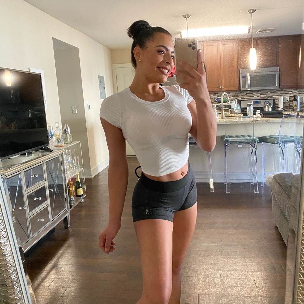 Bombshell sportswear tie back shorts